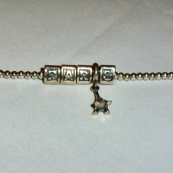 Pandora 925 Sterling Silver Five (5) Charm Paris Bracelet - Picture 1 of 6